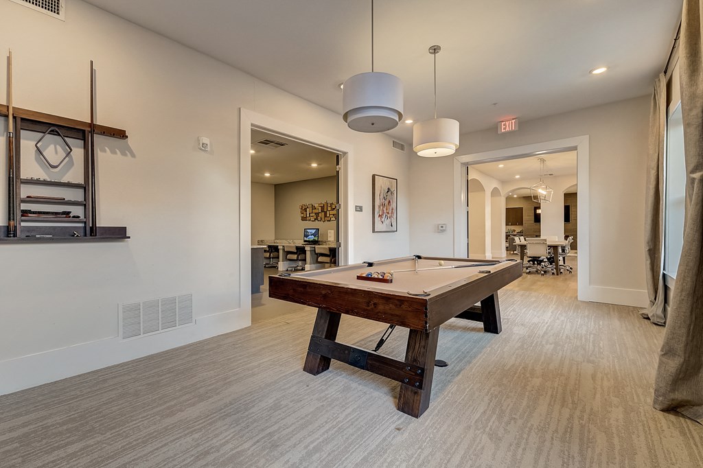 ?? billiards table in the clubhouse of a new home