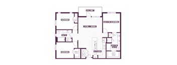 A floor plan of a house with labeled rooms such as Bedroom, Bath, Living/Dining, Kitchen, and Alancy.