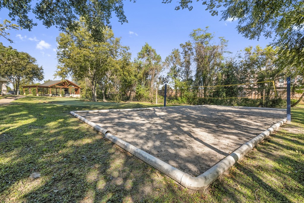 the volleyball court at 1861 muleshoe road