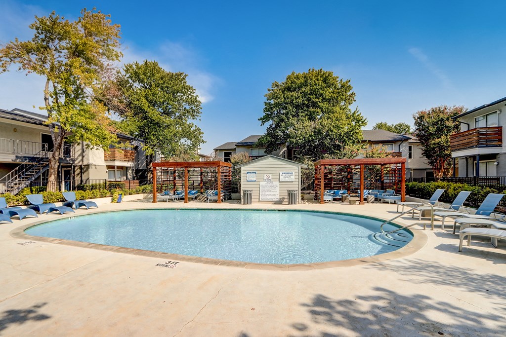 take a dip in the resort style pool