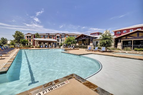the resort style swimming pool at our apartments