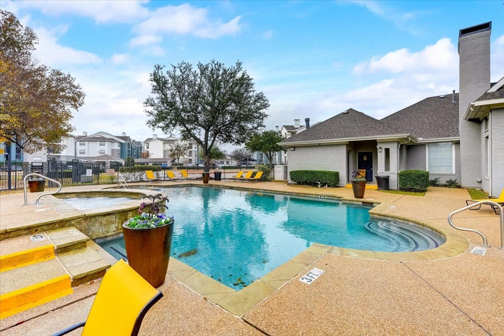 the swimming pool at our apartments