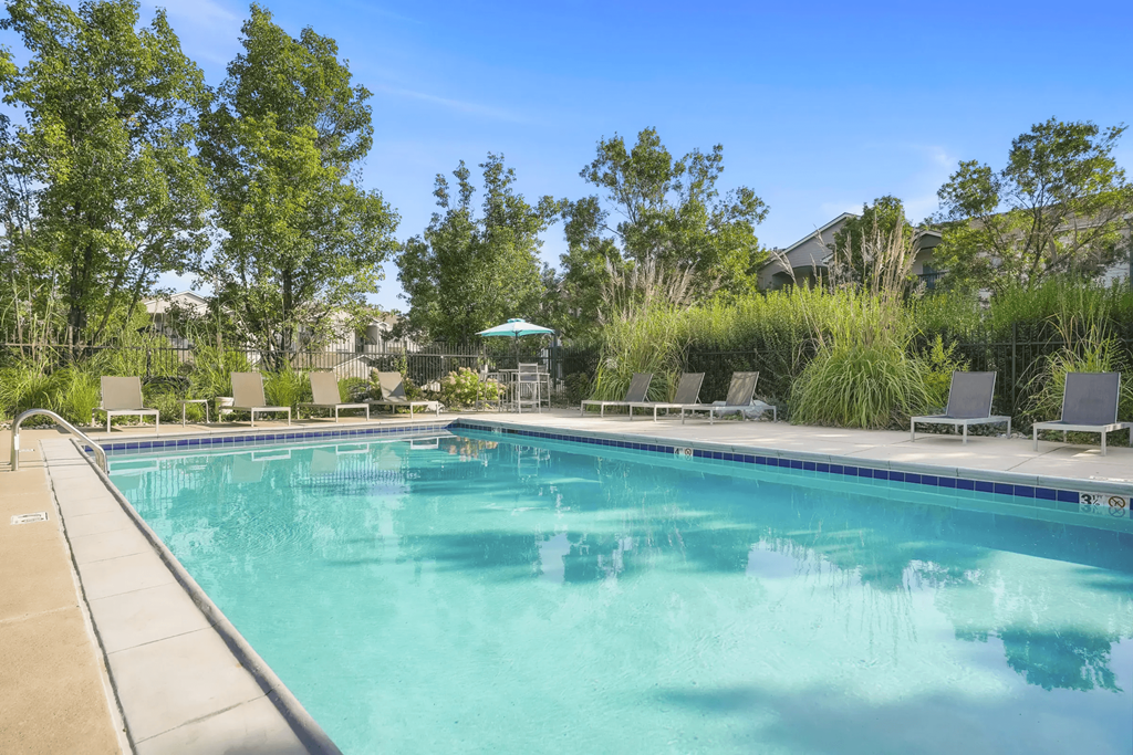 the swimming pool at our apartments