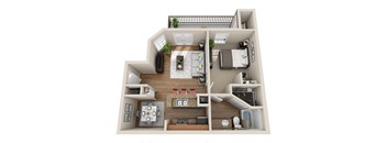 a bedroom floor plan is shown with a living room