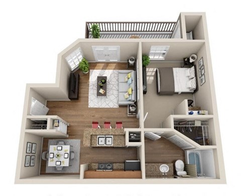 a bedroom floor plan is shown with a living room