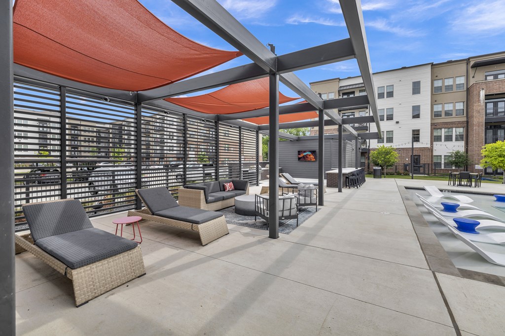 the residences at city center apartments patio amenities