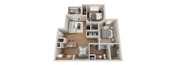 a 2 bedroom192 sq ft floor plan