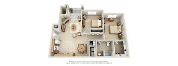 a bedroom floor plan is shown in this illustration