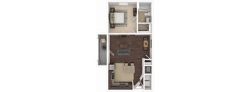 a floor plan of a studio apartment