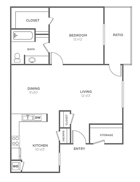 a floor plan of a small apartment