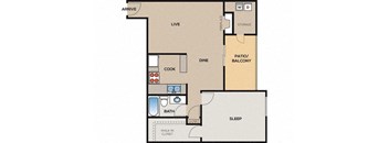 a floor plan of a room with a bedroom and a bathroom