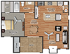 Cambridge Floor Plan one bedroom apartments arlington tx