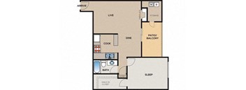 a floor plan of a room with a bedroom