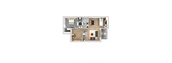 bedroom floor plan an in 1 bed 1 bath