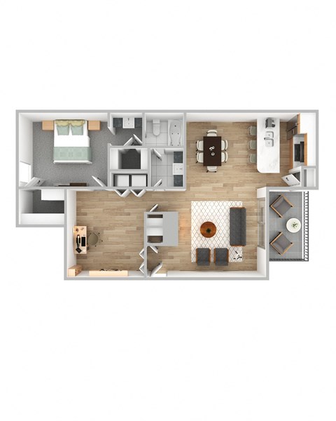 bedroom floor plan an in 1 bed 1 bath