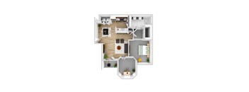 bedroom floor plan an in 3d