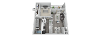 a1 floor plan  1 bedroom with 2 baths  1192 square feet