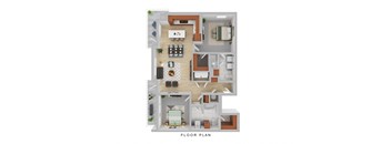 a floor plan of a house with a bedroom and a living room