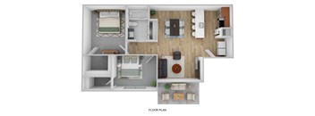 the 1190 floor plan  studio with ensuite baths