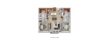 a floor plan of a house with a bedroom and a living room