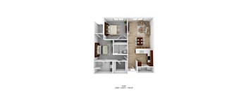 a floor plan of a 2 bedroom 2 bath apartment