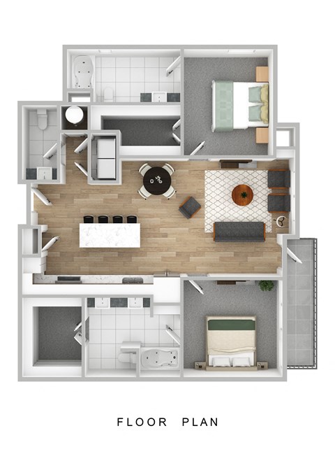 a bedroom floor plan and a living room with a dining room