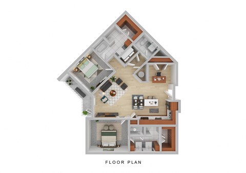 1 bedroom 1 bath floor plan  the residences at sawmill estates