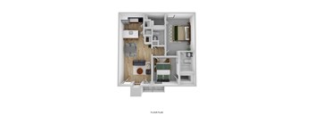 2 Bed | 2 Bath | 769 sqft | Bluffs at Lakewood Apartments 