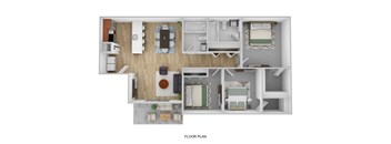 the 1190 floor plan  studio with ensuite baths