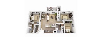 a floor plan of a house with a bedroom and a living room