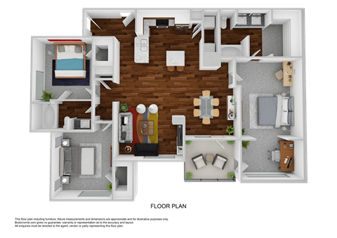 a floor plan of a house with a wooden floor