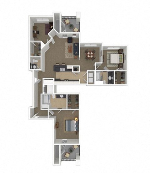 3 bedroom floor plan  the villas at spring creek