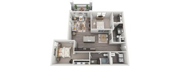 a 2 bedroom192 sq ft floor plan
