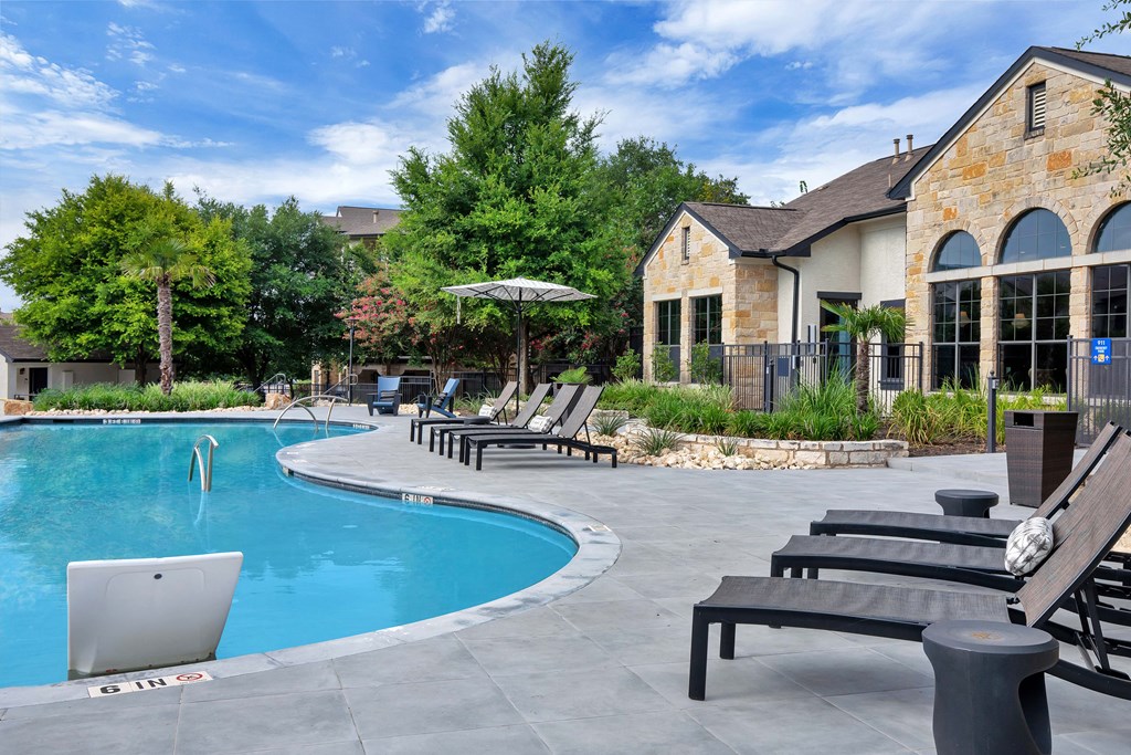 take a dip in the pool at villas at houston levee west apartments in cord