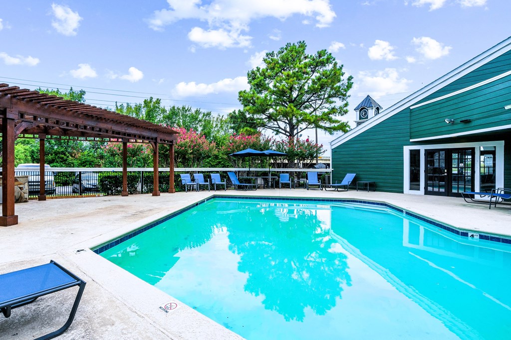take a dip in the resort style pool