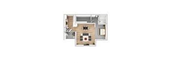 bedroom floor plan an in 3d