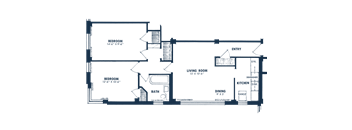 two bedroom floor plan 