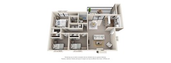 a floor plan of the villas at houston levee west apartments in cordova,