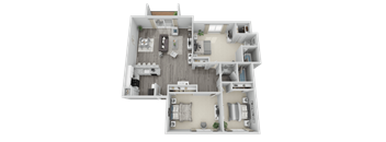 a floor plan of a room with a bedroom and a bathroom