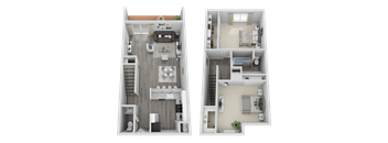 a floor plan of a room with a bedroom and a bathroom