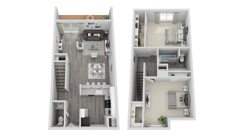 a floor plan of a room with a bedroom and a bathroom