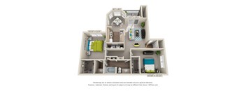 a floor plan is shown in this rendering