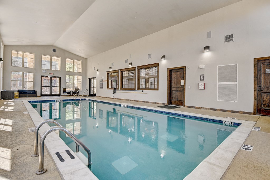 the indoor pool is available for residents to use at our apartments