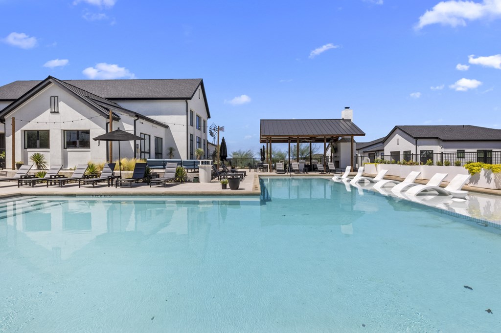 the swimming pool at the estates at spring valley apartments