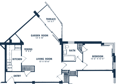 one bedroom floor plan 