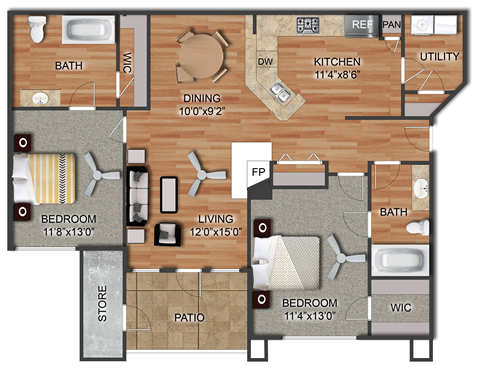 2 bedroom apartment for rent