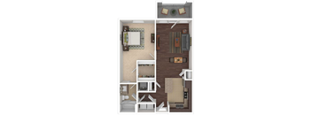 a floor plan of a studio apartment