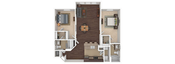 a floor plan of a two bedroom apartment