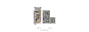 2 bedroom floor plan  the residences at