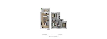 2 bedroom floor plan  the residences at